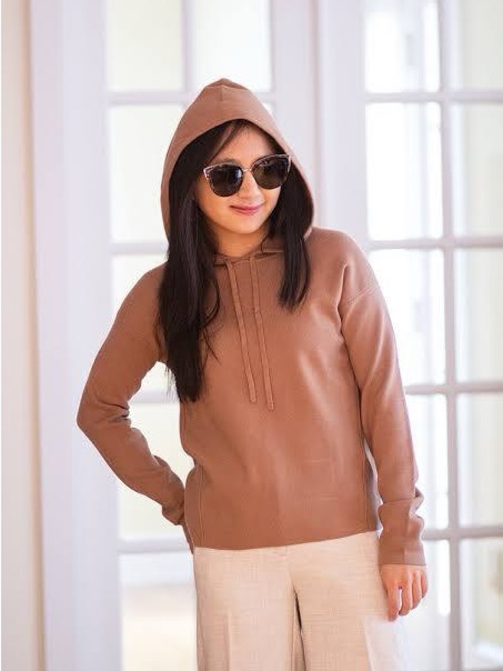 Banana Republic cashmere like merino wool hoodie XS